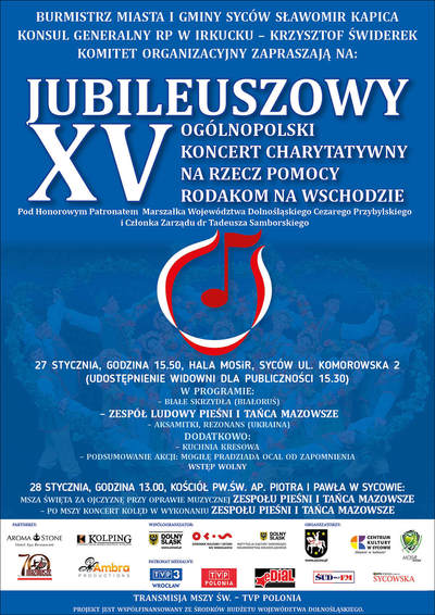 XV Koncert Charytatywny na Rzecz Pomocy Rodakom na Wschodzie