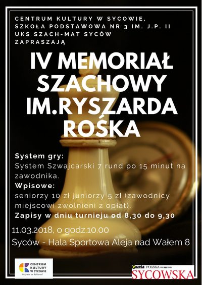 IV Memoriał Szachowy im. Ryszarda Rośka