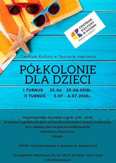 Półkolonie w Centrum Kultury w Sycowie