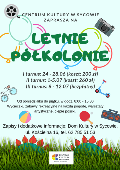Półkolonie w Centrum Kultury w Sycowie 2019