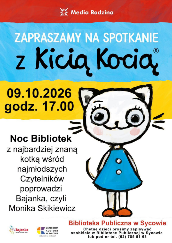 Kiciokociastyczna noc w bibliotece już wkrótce!